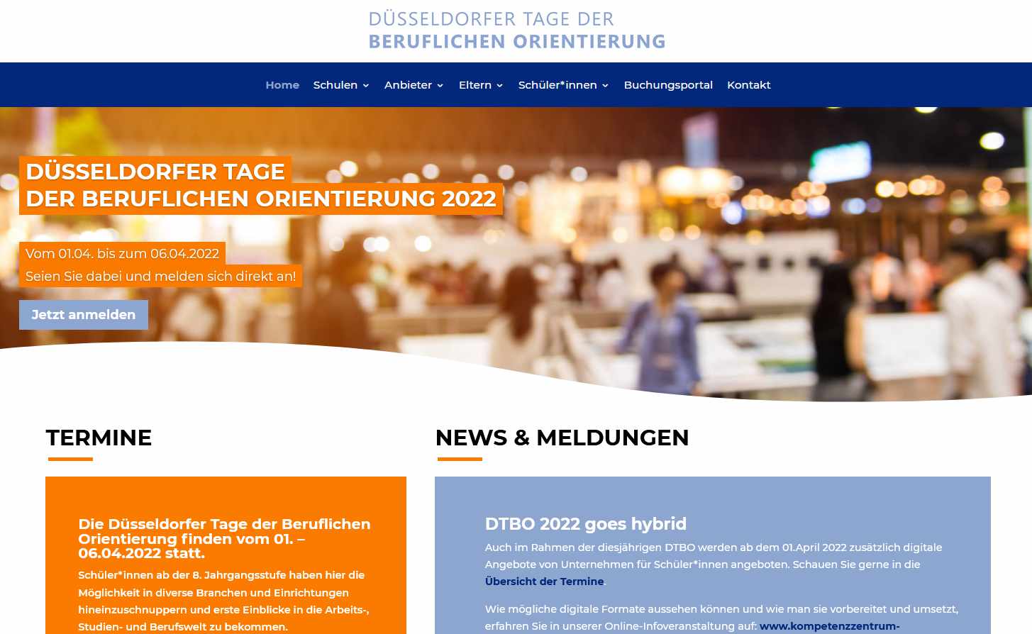 screenshot startseite dtbo 2021