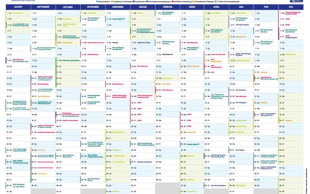 Unser Wandkalender für Berufliche Orientierung 2023/24 ist fertig!