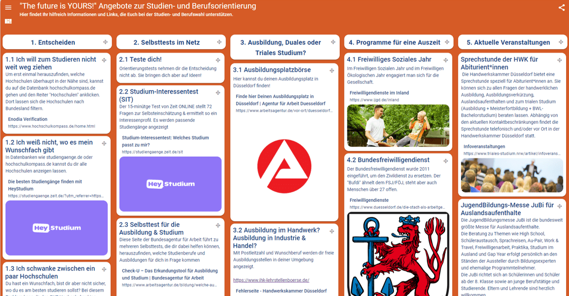 taskcard studienorientierung