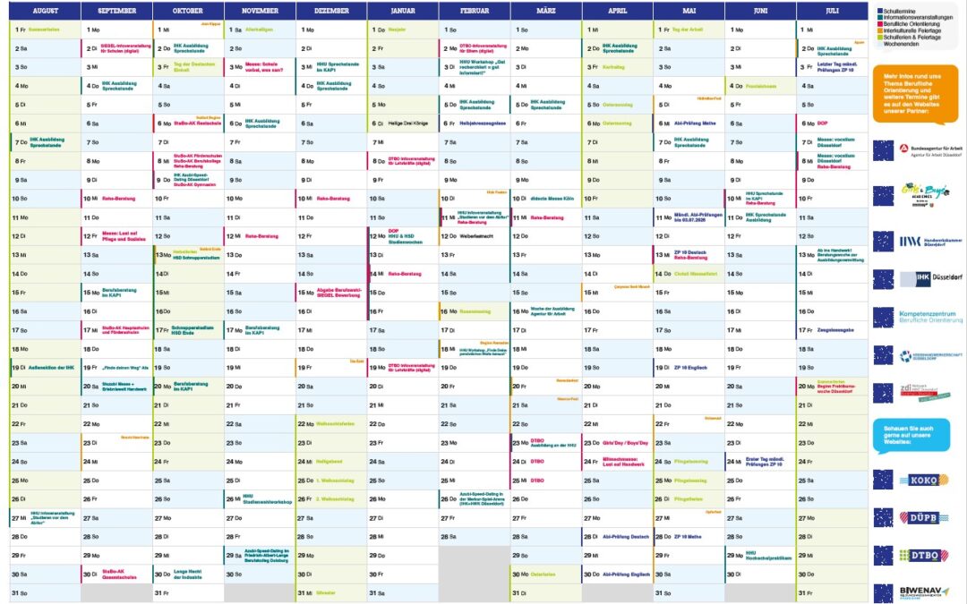 Unser neuer Wandkalender für die Berufliche Orientierung 2025/26 ist fertig!
